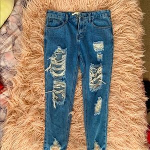 Distressed Petite Jeans